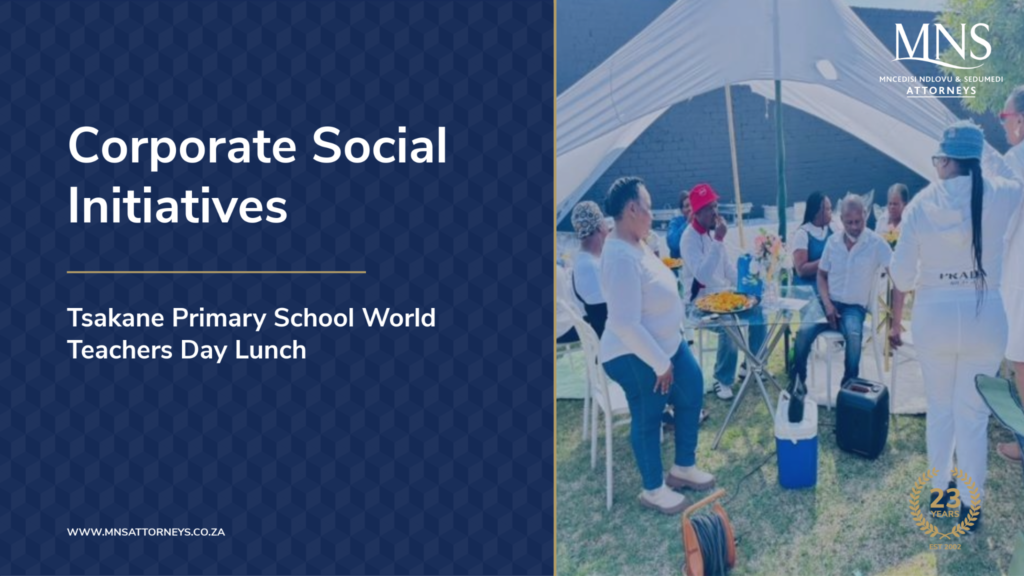 CSI Covers - Tsakane Primary School World Teachers Day Lunch
